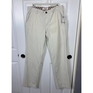 Original Penguin Chino Pants Beige Flap Button Back Pockets Size 32 NWT